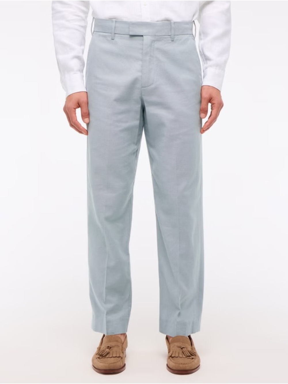 Abercrombie The A&F Collins Linen-Blend Suit Pant in Light Blue Size 33 x 29